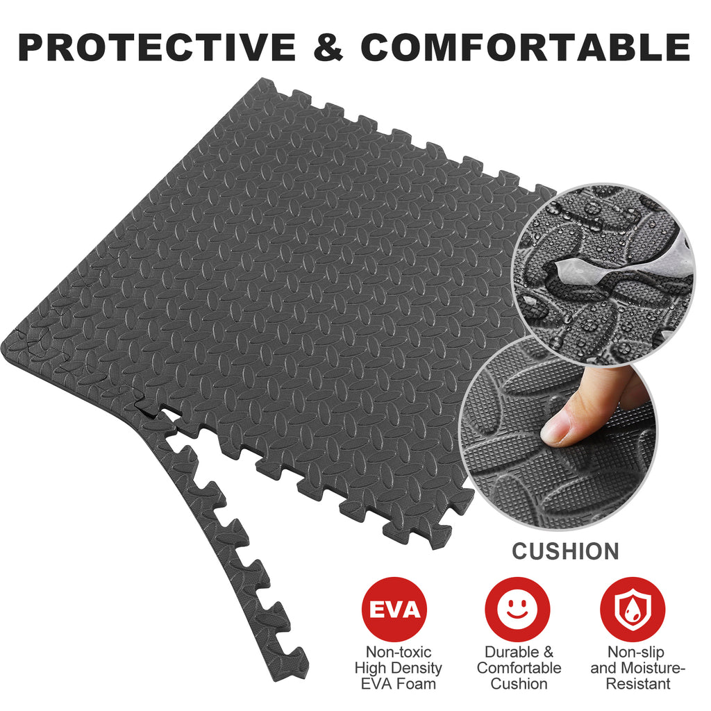 XPRT Fitness 1/2’’ Thick Interlocking Foam Floor Mat Exercise Fitness Equipment Mat - XPRT Fitness