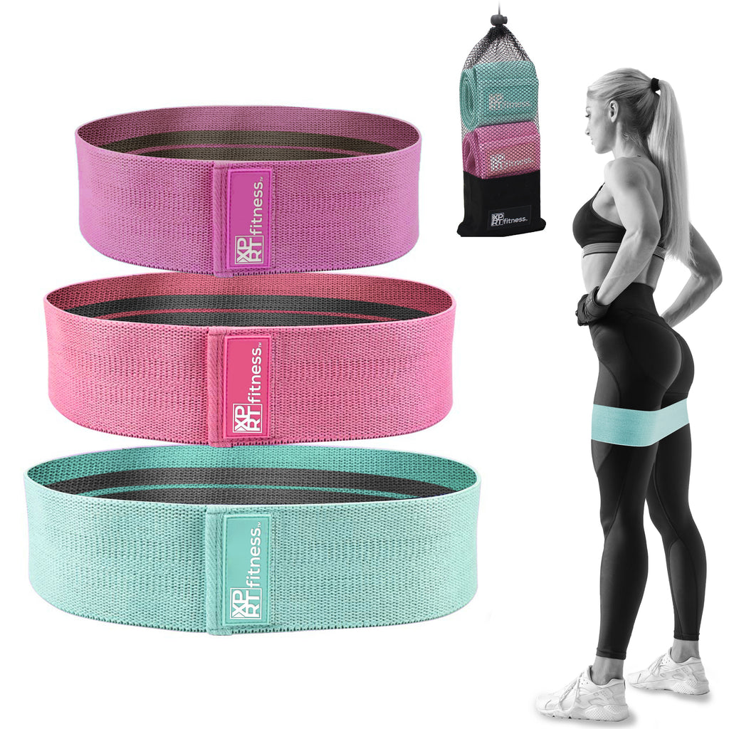 XPRT Fitness Resistance Fabric Band Home Gym Exercise Set of 3 - XPRT Fitness