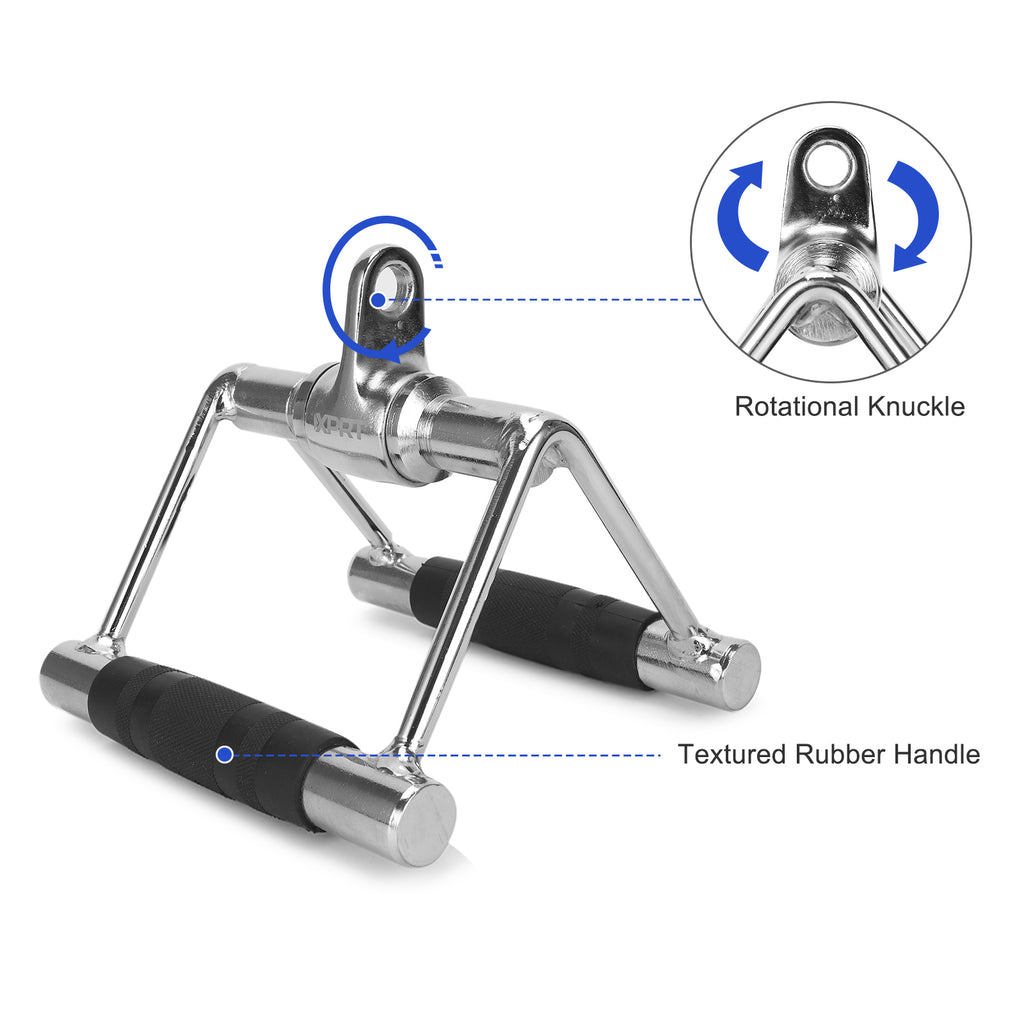 XPRT Fitness Cable Attachment Pull Down Attachment Set - V Handle, V-Shaped Bar, Tricep Rope - XPRT Fitness