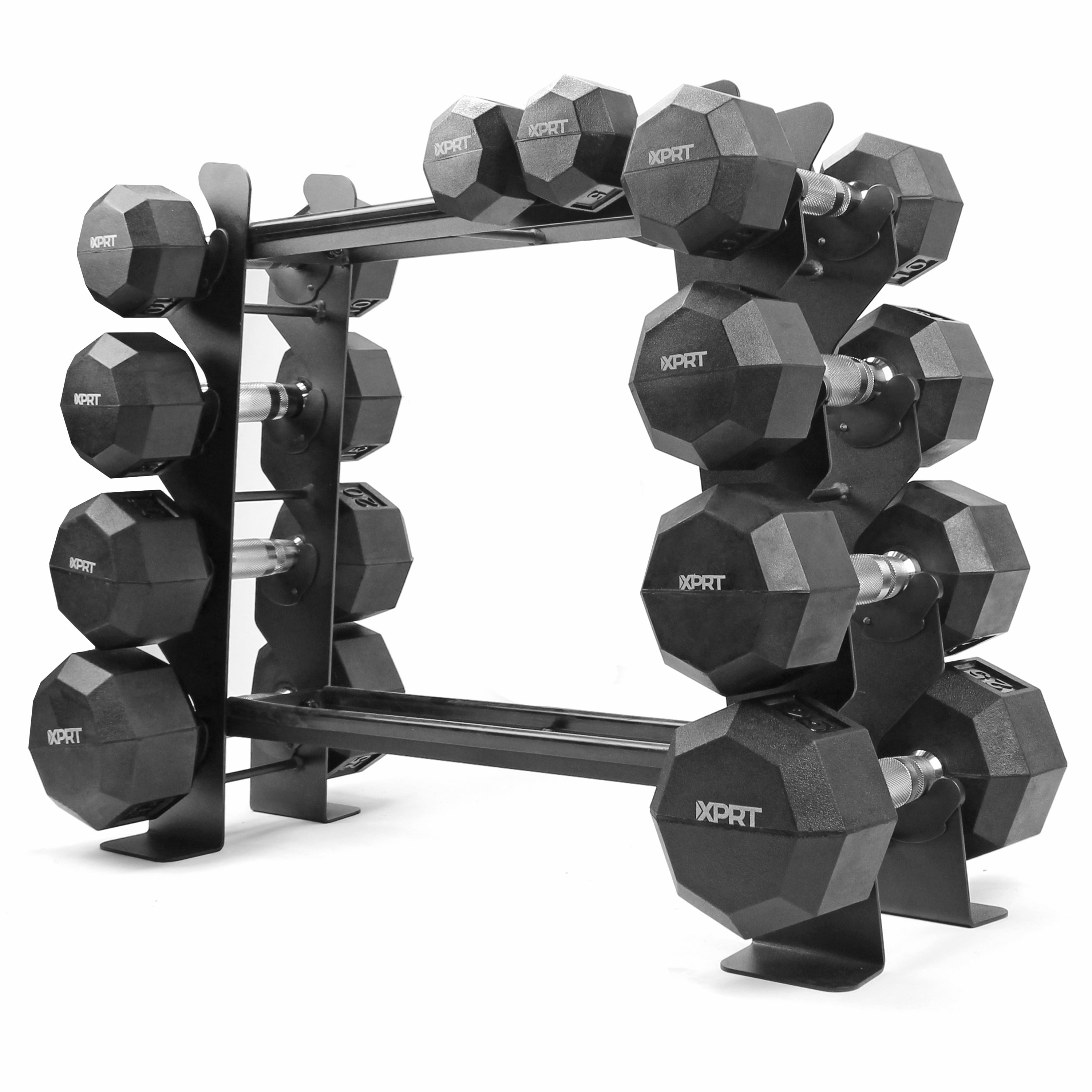 XPRT Fitness Rubber Coated Hex Dumbbells
